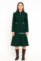 Royal Fashion Inspired Green Military-style Structured Peplum Longline Coat - $1,840.56 MXN