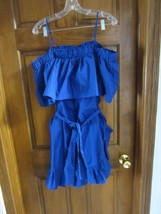 Who What Wear Royal Blue Off Shoulder &amp; Spaghetti Strap Ruffled Dress - ... - £14.80 GBP