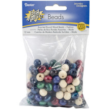 Round Wood Beads 12 mm Fashion - $474.74 MXN