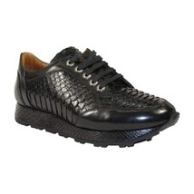 Men's GENIO Turkey Genuine Snake Leather Shoes 120197327 Black image 6