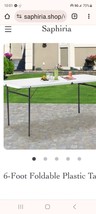 6&#39; Folding Table Portable Plastic Indoor Outdoor Picnic Party Camp Dinin... - $87.76