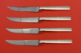 Trilogy by Gorham Sterling Silver Steak Knife Set 4pc HHWS  Custom Made 8 1/2&quot; - £243.47 GBP