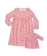 Girls Peppermint Candy Canes Pink Christmas Holiday Nightgown and Doll G... - $26.99