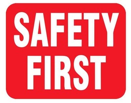 Safety First Railroad Railway Train Sticker Decal R7374 - £2.15 GBP+