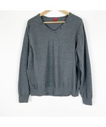 Men&#39;s Merona Gray Long Sleeve Sweater Size X Large V-Neck - $120.56 MXN