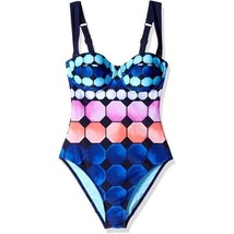 Ted Baker NWT $149 Womens Ceca Marina Mosaic Cup Swimsuit in Navy US Size 32 C/D - £27.73 GBP
