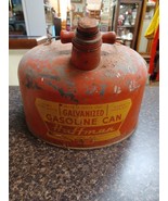 Vintage Huffy Huffman Dayton Ohio 2.5 Gallon Metal Gas Can Red Dome Top - $29.69