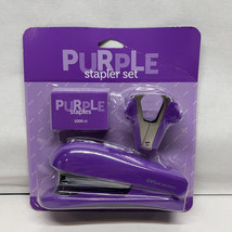 Purple Stapler School Office Home Supplies + 1000 Staples + Remover Combo - $7.87