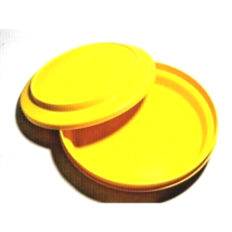 Vintage Tupperware Seal N Serve Bowl Harvest Yellow 4-Cups 8-in #1336 Lid #1337 - £9.53 GBP