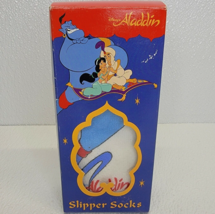 Vintage 90&#39;s Disney Aladdin Genie magic lamp Slipper Socks, new with tags! - £17.99 GBP