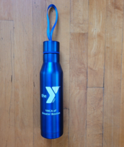 YMCA of Greater Boston Blue Travel  Beverage Tumbler Thermos  Bottle  12 Oz - £17.19 GBP