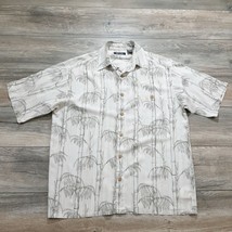 Puritan Short Sleeve Shirt Mens Medium Bamboo Hawaiian Casual Sport Shirt Camp - £11.59 GBP