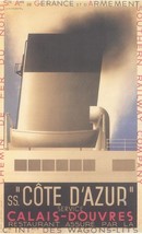 Cote d&#39;Azur Calais-Douvres SS 1931 - Cassandre (Art Deco Advert)- Framed... - $32.50