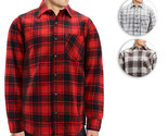 Men’s 100% Cotton Long Sleeve Plaid Check Soft Flannel Button Up Shirt - £21.74 GBP+