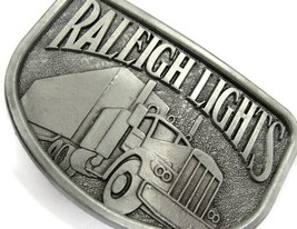 Vintage Raleigh Lights Belt Buckle Semi Truck - $29.68