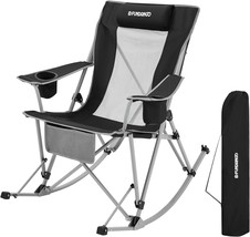 FUNDANGO Portable Rocking Camping Chair for Adults Collapsible Rocker, Armrest - £87.90 GBP