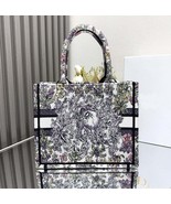 women's bag 26cm Book Tote Latte Embroidery Multicolor Millefiori Unicorn bag - $170.00