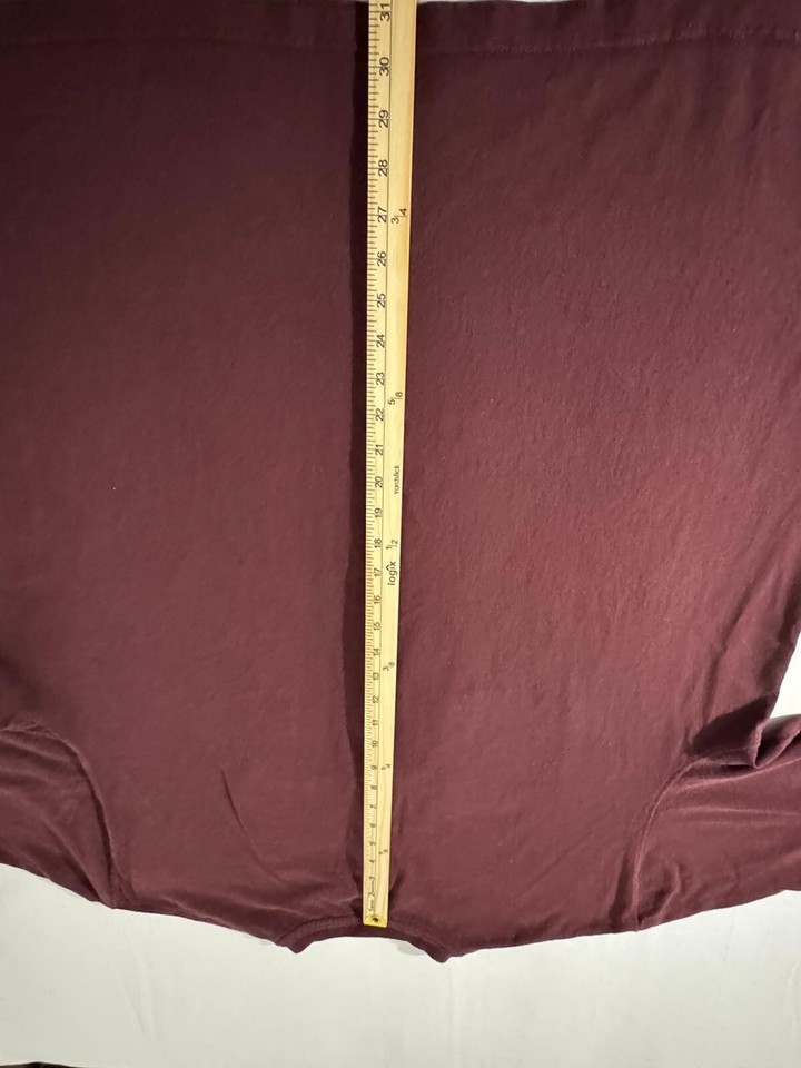 Carhartt K84 PRT Men's Size 2XL Burgundy Cotton Short Sleeve Henley T-Shirt Item image 11