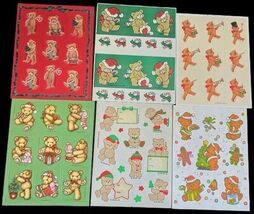 Vintage Sticker Lot Bears  6 Sheets   Hallmark - €17,08 EUR