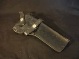 Old Vtg Black Leather Gun Pistol Holster 10&quot; Long - $69.95