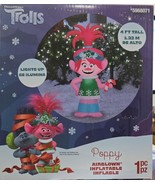 Gemmy Trolls Poppy Candy Cane Christmas Inflatable Yard Decor 4ft - $64.23 CAD