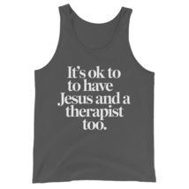 It&#39;s Ok to Have Jesus and A Therapist Too Unisex Tank Top, Inspirational... - £19.63 GBP+