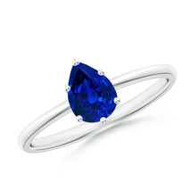ANGARA Lab-Grown Ct 0.75 Blue Sapphire Solitaire Engagement Ring in 14K Gold - £566.40 GBP