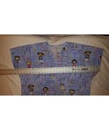 EMT MEDIC NURSE VET SCRUB TOP SHIRT BLOUSE KIDS CHILDREN BABY PATTERN LARGE - $27.87 CAD
