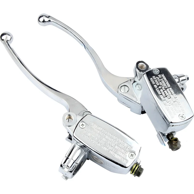 Left and Right Motorcycle Brake Clutch Master Cylinder Reservoir Levers With Mir - £223.62 GBP