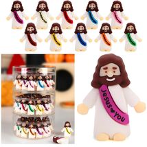 Tiny Rubber Jesus Figurines - 100 Easter Miniatures for Parties and Deco... - $39.55