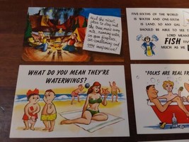 Vintage Novelty Comic Postcards Unused ColorCard 6pc Humor - $23.22