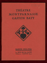 Theatre Program MONTPARNASSE Baty Alfred de Musset 1936 France - $13.59