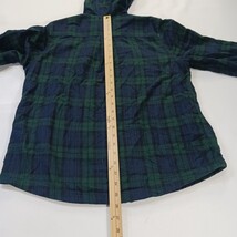 L.L. Bean Men's M Relaxed Fit Full Zip Hoodie Jacket Blue/Green Plaid Flannel image 8