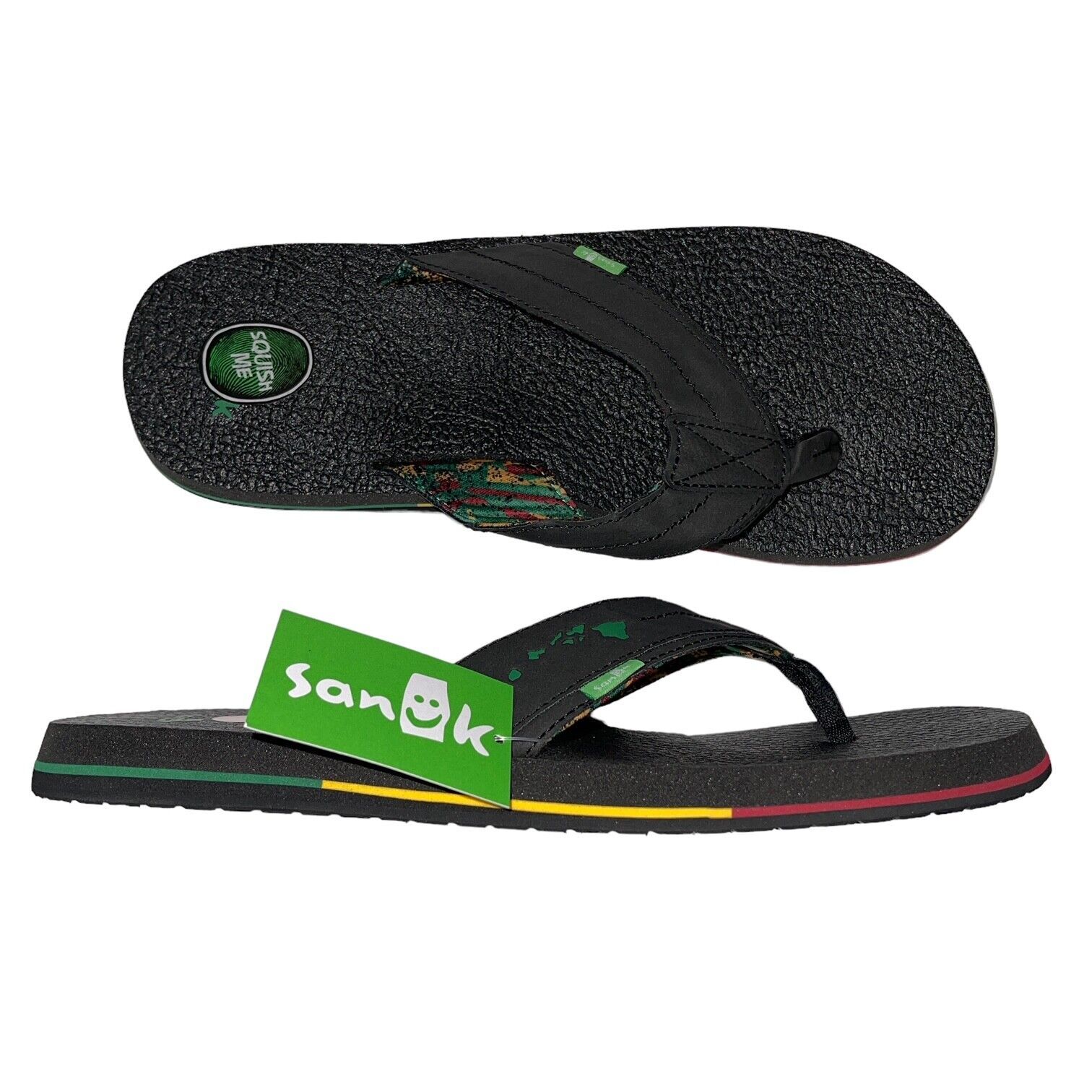 Sanuk Flip Flops Mens Black Hawaii Yoga Mat and 30 similar items