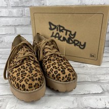 Dirty Laundry Womens Marz Cheetah Leopard Beige Lace Up Shoes Size 10 - £20.22 GBP
