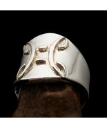 Excellent crafted Men&#39;s Zodiac Ring Gemini Symbol Sterling Silver - $58.00