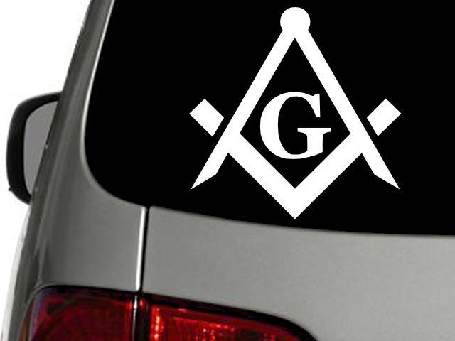 Primary image for Masonic Emblem Freemason Vinyl Decal Car Truck Window Sticker CHOOSE SIZE COLOR