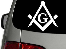 Masonic Emblem Freemason Vinyl Decal Car Truck Window Sticker Choose Size Color - £2.20 GBP+