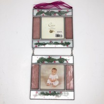 Carr Frames Stained Glass Double Frame Hanging Pressed Flowers Pink Clear Girl - £23.87 GBP