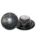 120 Watts 6.5&#39; Dual Cone Black Marine Speakers - £21.48 GBP