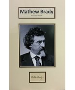 Mathew Brady Original Autograph Cut framed ready to hang. Museum Standar... - £1,098.35 GBP