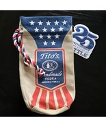 Tito&#39;s Vodka 25th Anniversary Embroidered Canvas Drawstring Bag New With... - $14.84