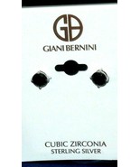 Earrings Black Cubic Zirconia Stud 2 CARATS in Sterling Silver Giani Ber... - $302.61 MXN