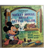 MICKEY MOUSE, BRAVE LITTLE TAILOR (1968) softcover book with 33-1/3 RPM ... - £11.12 GBP