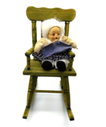 Knitting Grandma in Oversize Rocking Chair Whimsical Farmhouse Style Decor - $15.99