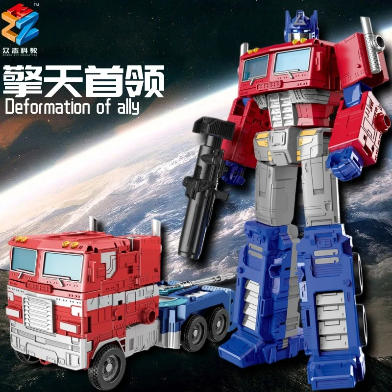 Anime Movie Transformers Optimus Prime Robot Car Alloy Plastic Model Toys - £18.52 GBP+