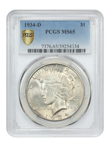 1934-D $1 PCGS MS65 - $1,884.23