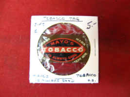 Antique Mayo&#39;s Tobacco Tin Tag US Tobacco Co 1920s - $33.77 CAD