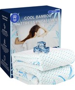 Cooling Bamboo Rayon Mattress Protector With Zipper - 100% Waterproof Si... - $846.68 MXN