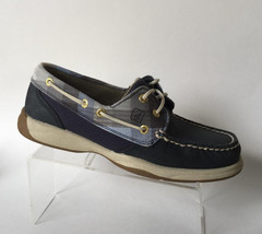 SPERRY Top-Sider STS91224 Intrepid 2 Eye Navy Gingham Boat Shoes (Size 6) - £19.89 GBP